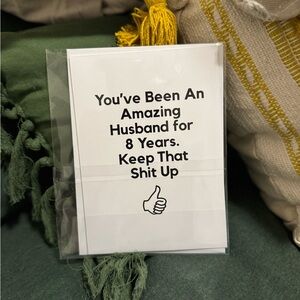 Funny Anniversary Card 8 Years